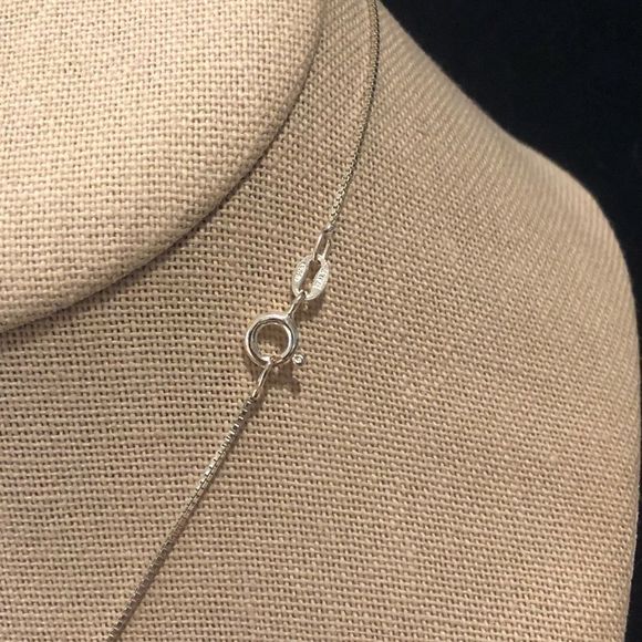 Vintage Sterling Silver and Turquoise Pendant On Sterling Silver Necklace - Picture 6 of 8